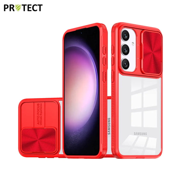 Funda protectora IE027 PROTECT para Samsung Galaxy S24 5G S921 Roja