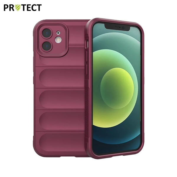 Funda protectora IX008 PROTECT para Apple iPhone 12 color ciruela