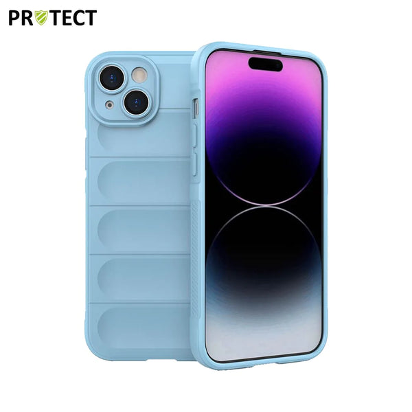 Funda protectora IX008 PROTECT para Apple iPhone 15 Plus Azul Claro