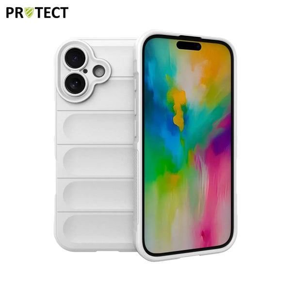 Funda protectora IX008 PROTECT para Apple iPhone 16 Blanca