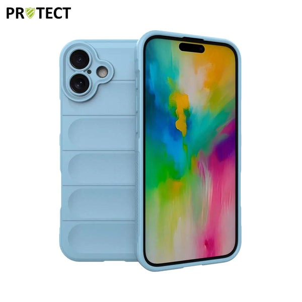 Funda protectora IX008 PROTECT para Apple iPhone 16 Plus Azul Claro