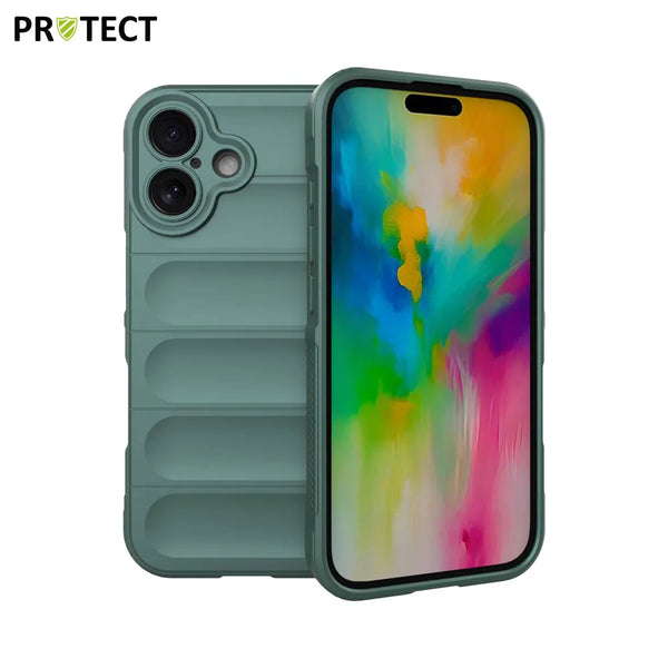 Funda protectora IX008 PROTECT para Apple iPhone 16 Verde Oscuro
