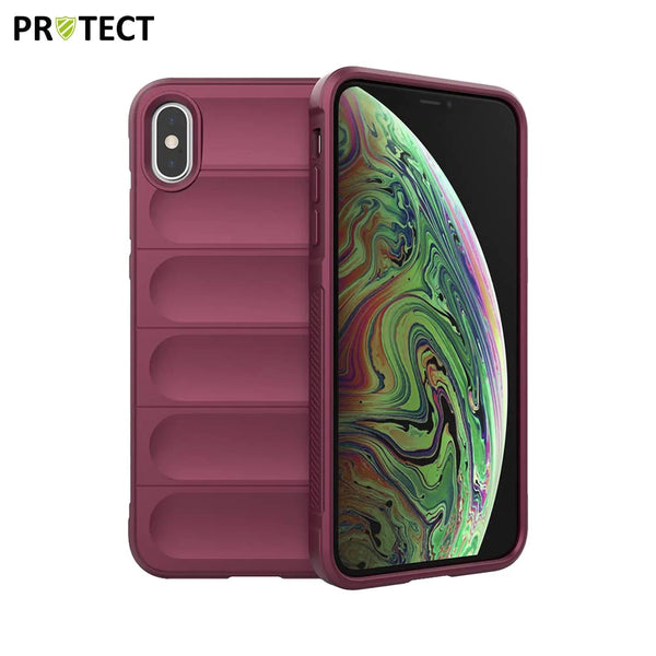 Funda protectora IX008 PROTECT para Apple iPhone XS Max en color ciruela