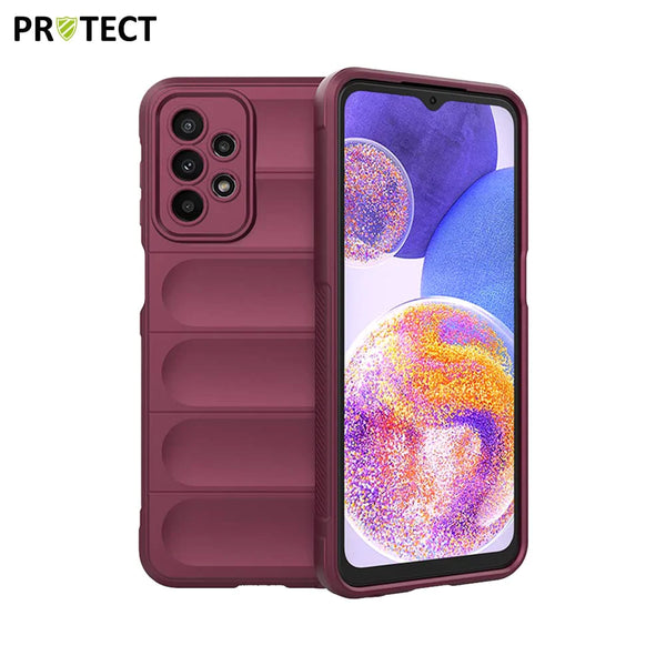 Funda protectora IX008 PROTECT para Samsung Galaxy A23 5G A236 y A23 4G A235 color ciruela