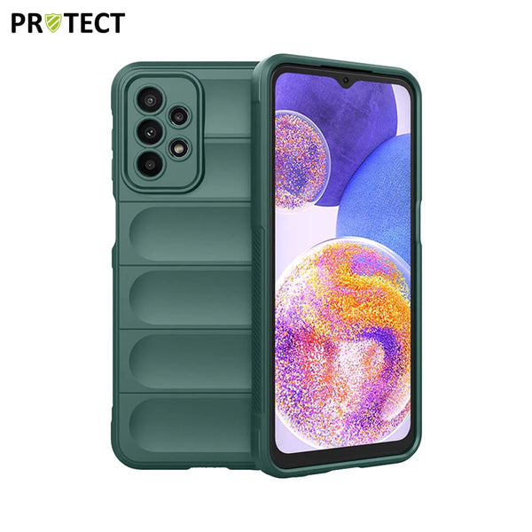 Funda protectora IX008 PROTECT para Samsung Galaxy A23 5G A236 y A23 4G A235 Verde oscuro