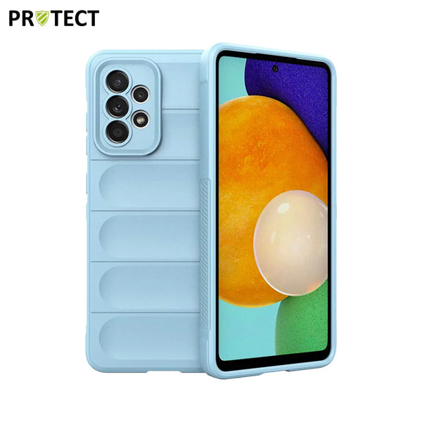 Funda protectora IX008 PROTECT para Samsung Galaxy A52 5G A526 y A52 4G A525 Azul Claro