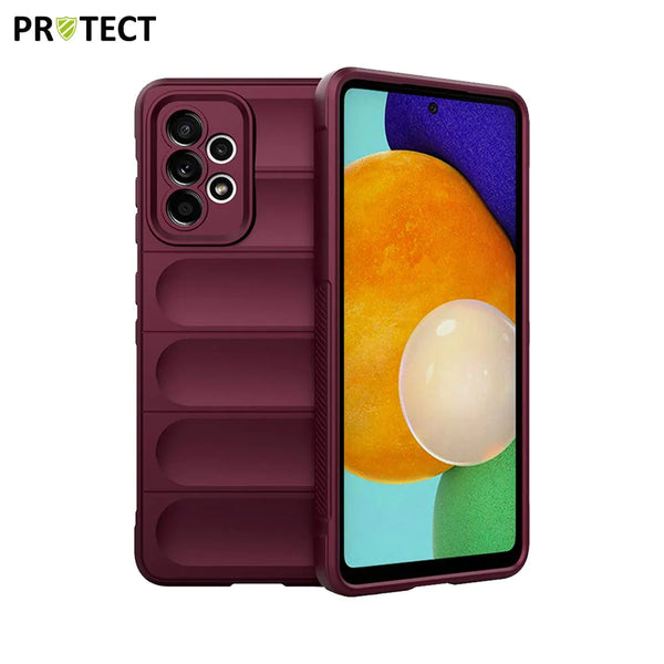 Funda protectora IX008 PROTECT para Samsung Galaxy A52 5G A526 y A52 4G A525 color ciruela