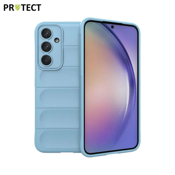 Funda protectora IX008 PROTECT para Samsung Galaxy A55 5G A556 Azul Claro