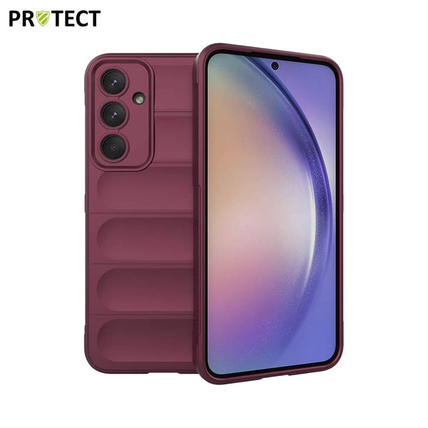 Funda protectora IX008 PROTECT para Samsung Galaxy A55 5G A556 Ciruela