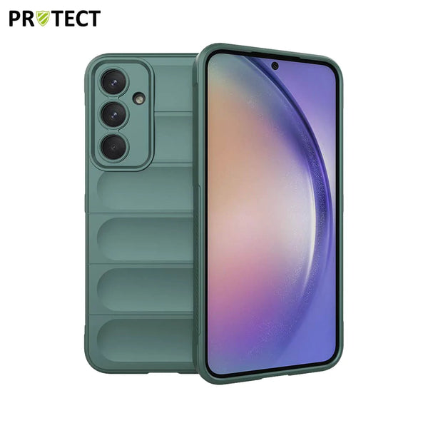 Funda protectora IX008 PROTECT para Samsung Galaxy A55 5G A556 Verde Oscuro