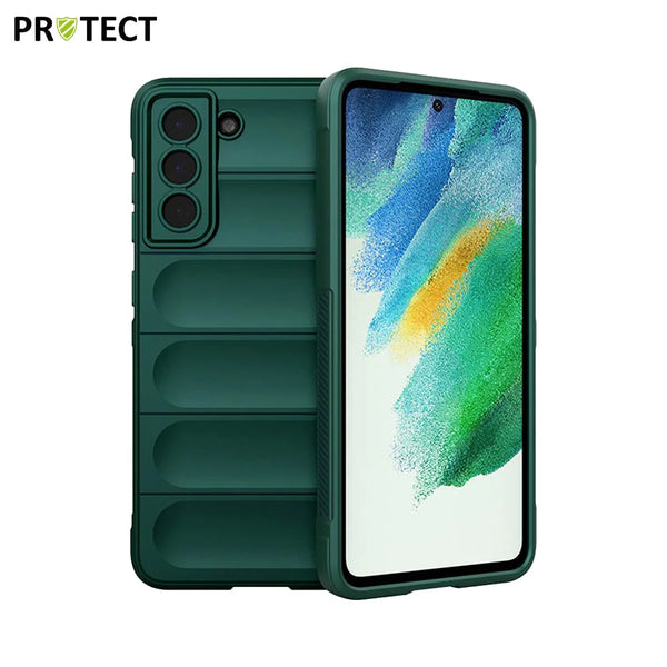 Funda protectora IX008 PROTECT para Samsung Galaxy S21 FE G990 Verde Oscuro