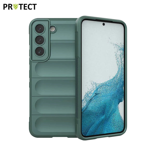 Funda protectora IX008 PROTECT para Samsung Galaxy S22 S901 Verde Oscuro