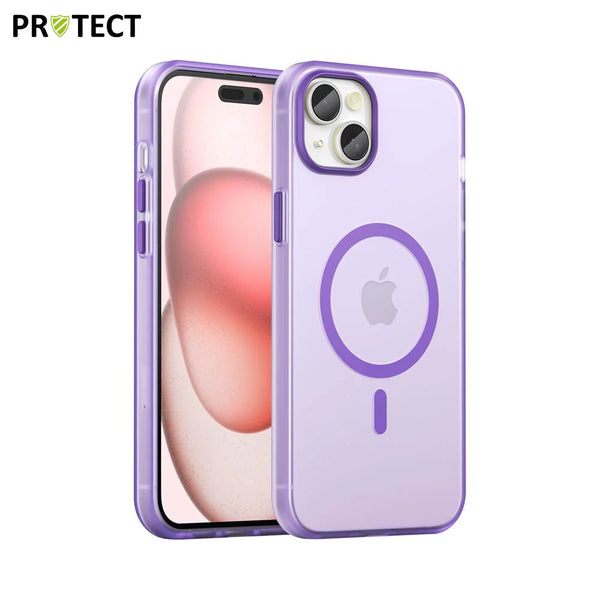 Coque de Protection MF-006 MagSafe PROTECT pour Apple iPhone 15 Plus Violet Fonc¨¦