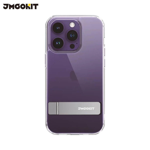 Coque de Protection Metal Bracket JMGOKIT pour Apple iPhone 16 Pro Transparent