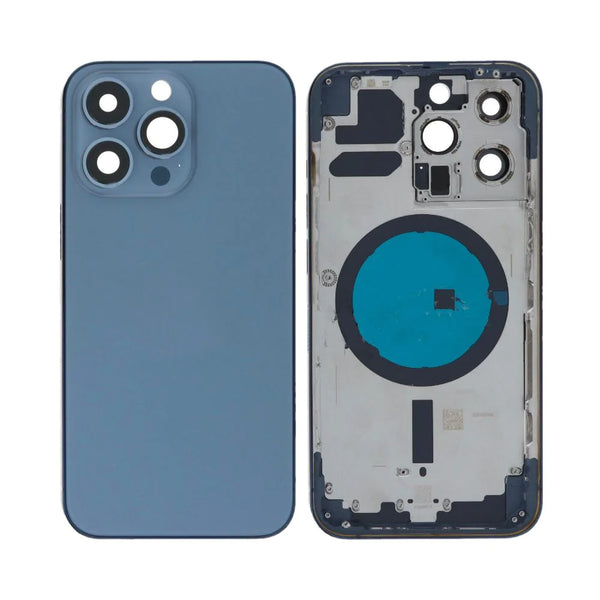 Funda de reparaci¨®n completa premium para Apple iPhone 13 Pro (sin piezas) Azul Alpino