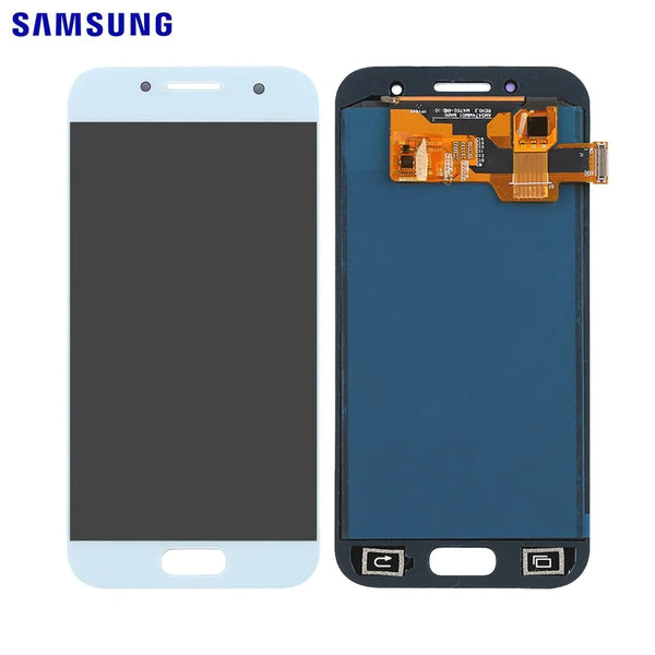 Schermo touch originale Samsung Galaxy A3 2017 A320 GH97-19732C GH97-19753C blu