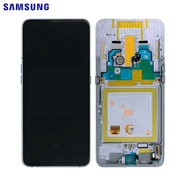 Touch Screen Originale Samsung Galaxy A80 A805 GH82-20348B GH82-20368B GH82-20390B Argento