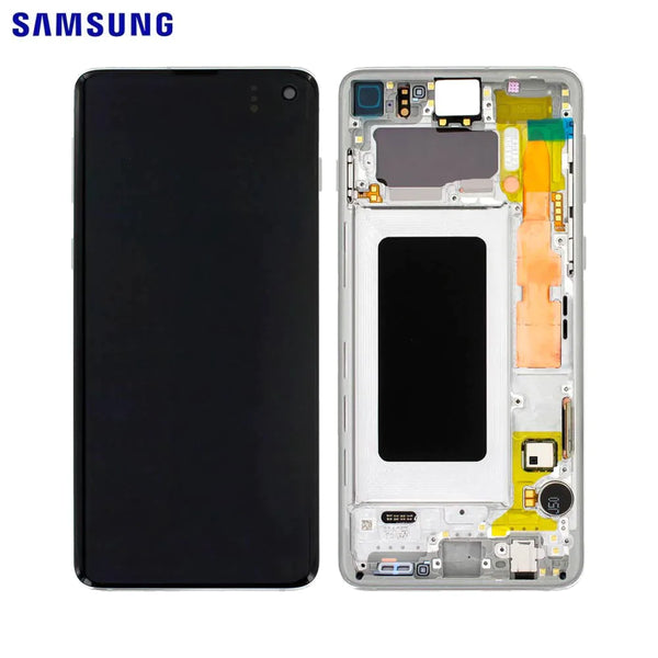 Touch Screen Originale Samsung Galaxy S10 G973 GH82-18835B GH82-18850B Bianco