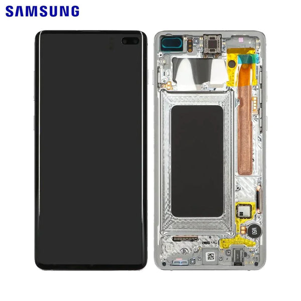 Touch Screen Originale Samsung Galaxy S10 Plus G975 GH82-18834B GH82-18849B Bianco