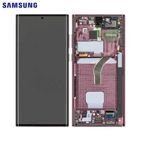 Touch Screen Originale Samsung Galaxy S22 Ultra S908 GH82-27488B GH82-27489B Bordeaux