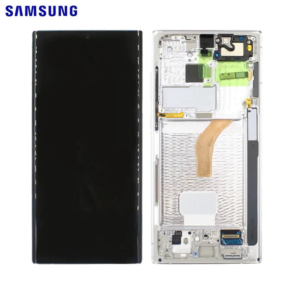 Touch Screen Originale Samsung Galaxy S22 Ultra S908 GH82-27488C GH82-27489C Bianco