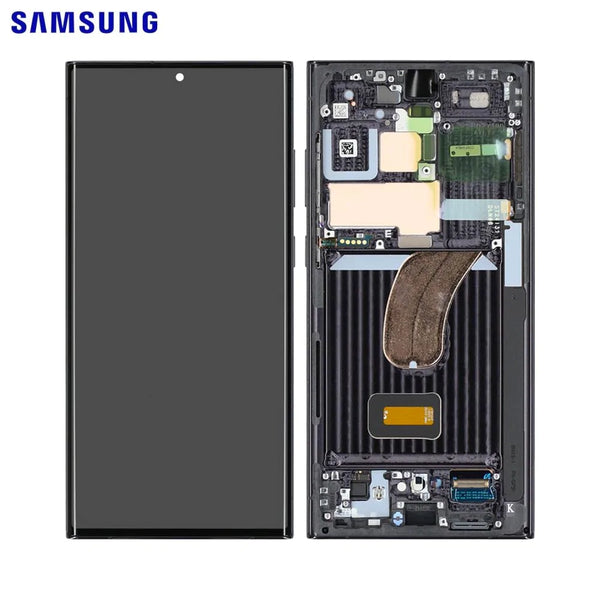Touch Screen Originale Samsung Galaxy S23 Ultra 5G S918 GH82-30465A GH82-30466A Nero