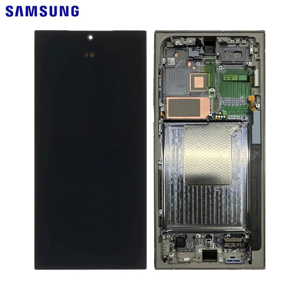 Schermo touch originale Samsung Galaxy S24 Ultra 5G S928 GH82-33396C color titanio ambra