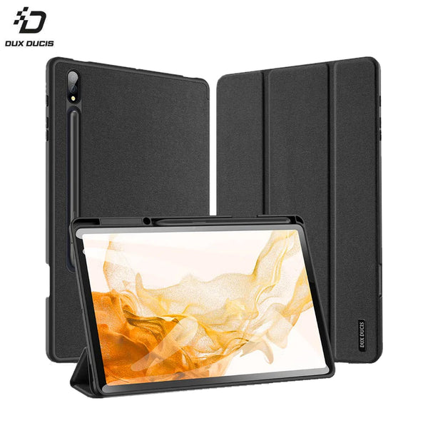 Domo Dux Ducis Schutzh¨¹lle f¨¹r Samsung Galaxy Tab S7 Plus Wi-Fi T970 Galaxy Tab S7 Plus 5G T976 Galaxy Tab S7 Plus 4G T975, Schwarz