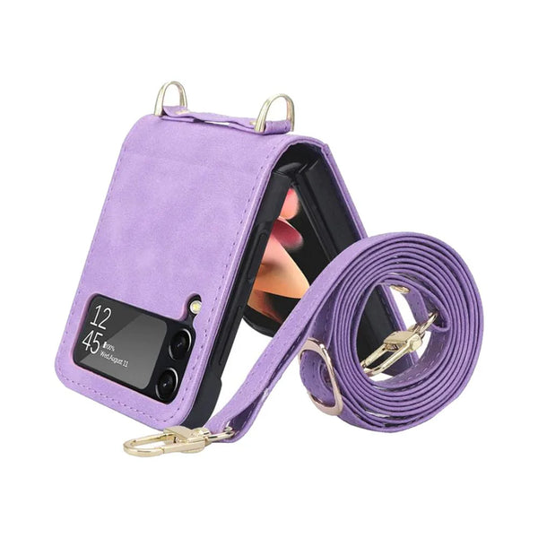 Samsung Galaxy Z Flip 5 5G F731 Schutzh¨¹lle mit Lanyard, Lila