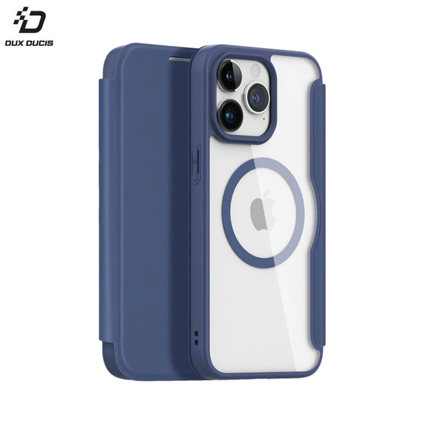 Housse de Protection Skin X Pro Dux Ducis pour Apple iPhone 15 Pro Max MagSafe Bleu