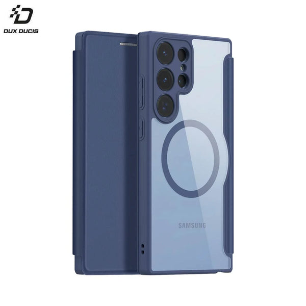 Dux Ducis Skin X Pro Schutzh¨¹lle f¨¹r Samsung Galaxy S23 Ultra 5G S918 MagSafe Blau