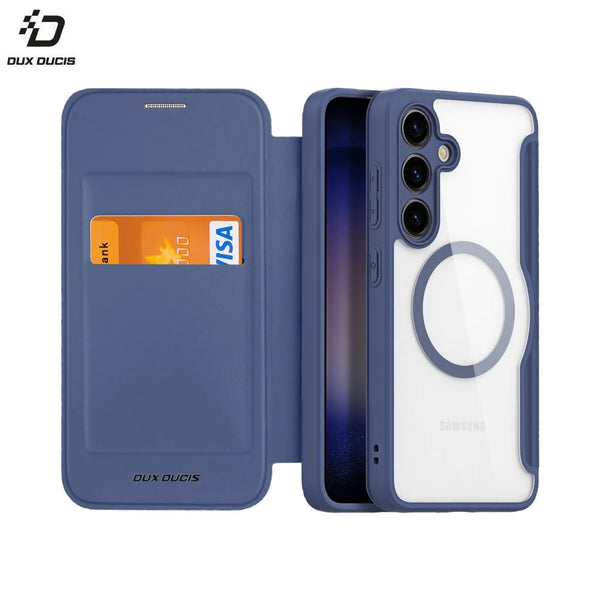 Dux Ducis Skin X Pro Schutzh¨¹lle f¨¹r Samsung Galaxy S24 Plus 5G S926 MagSafe Blau