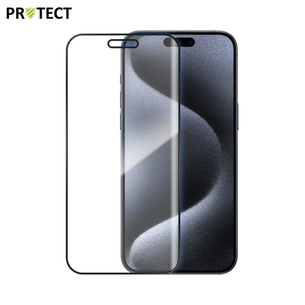 Pack Verre Tremp¨¦ Int¨¦gral PROTECT pour Apple iPhone 15 Pro Max x10 Noir