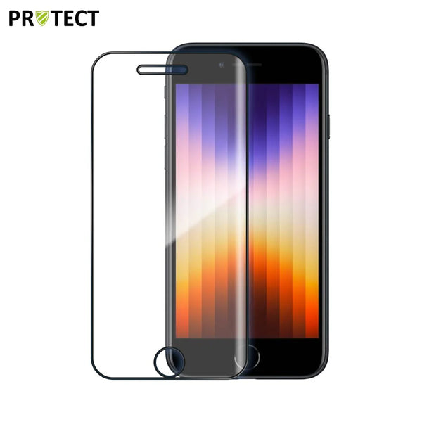 Protector de pantalla de vidrio templado PROTECT para iPhone SE 2 y SE 3 (10 unidades), color negro
