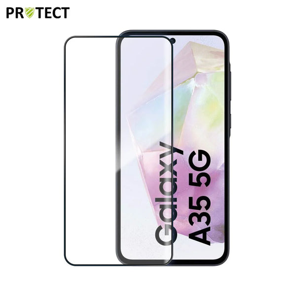 PROTECT Vollst_ndig geh_rtetes Glaspaket f¨¹r Samsung Galaxy A35 5G A356 x10 Schwarz