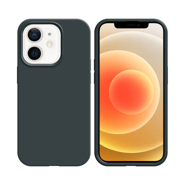 Pack de 10 Coques Silicone Compatible pour Apple iPhone 12 Mini Bulk Noir