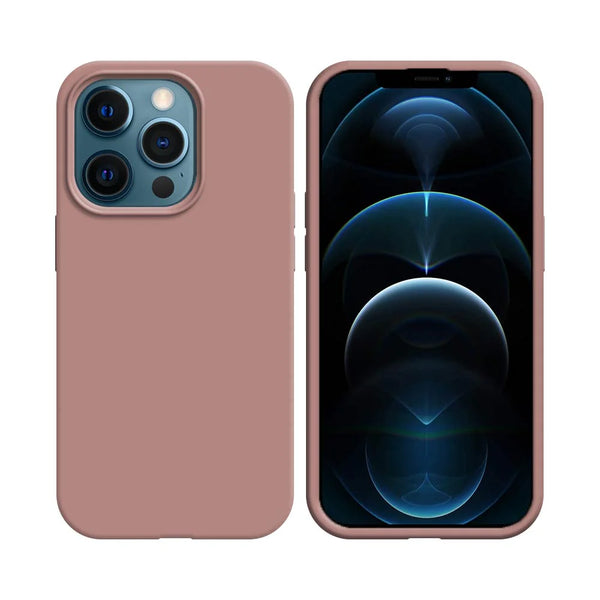 Pack de 10 Coques Silicone Compatible pour Apple iPhone 12 & 12 Pro Bulk Rose