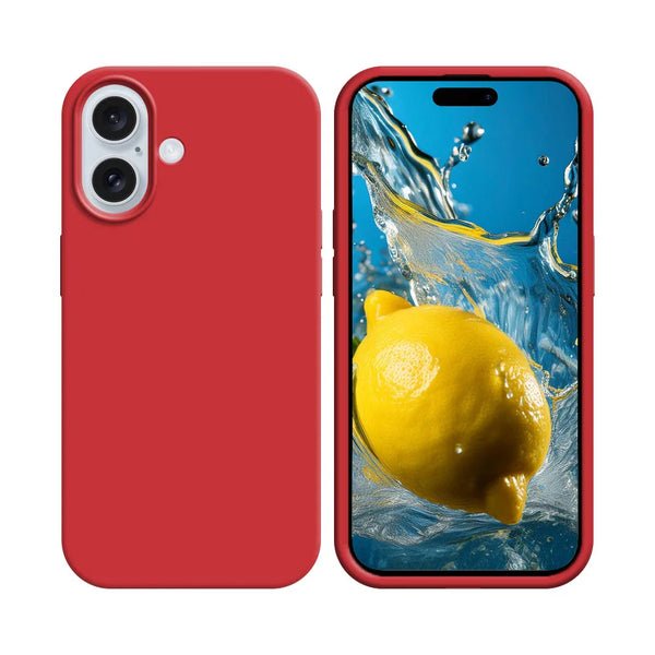 Pack de 10 Coques Silicone Compatible pour Apple iPhone 16 Plus Bulk Rouge