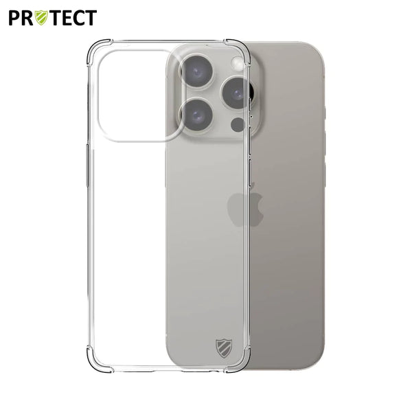 Pack de 10 Coques Silicone Renforc¨¦e PROTECT pour Apple iPhone 16 Pro Bulk Transparent