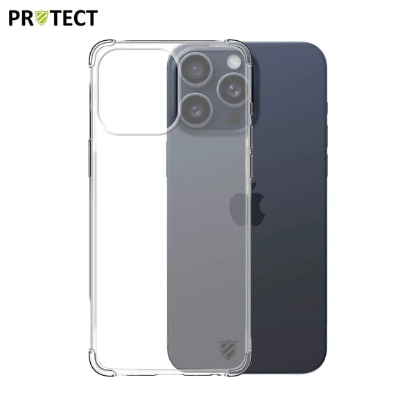 Pack de 10 Coques Silicone Renforc¨¦e PROTECT pour Apple iPhone 16 Pro Max Bulk Transparent