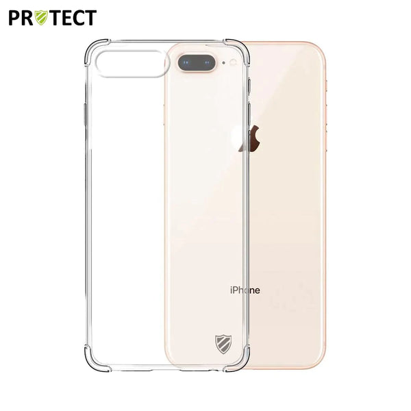Pack de 10 Coques Silicone Renforc¨¦e PROTECT pour Apple iPhone 7 Plus iPhone 8 Plus Bulk Transparent