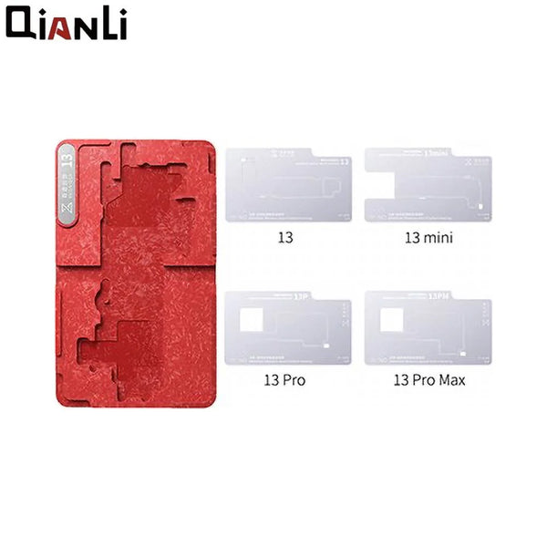 Plateforme de Rebillage QianLi MEGA-IDEA avec Kit de Pochoirs iPhone 13 Series