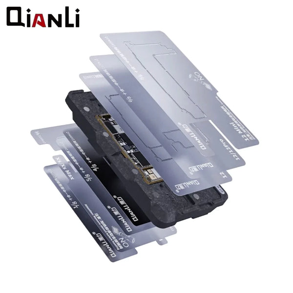 Plataforma de reballing QianLi Middle Frame 10 en 1 para iPhone X a 12
