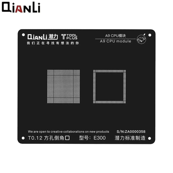 Plantilla de reballing 3D QianLi para iPhone CPU A9 6S E300 iBlack Negro