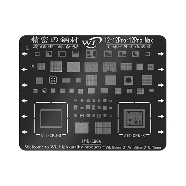 Plantilla de reballing WL para iPhone 12