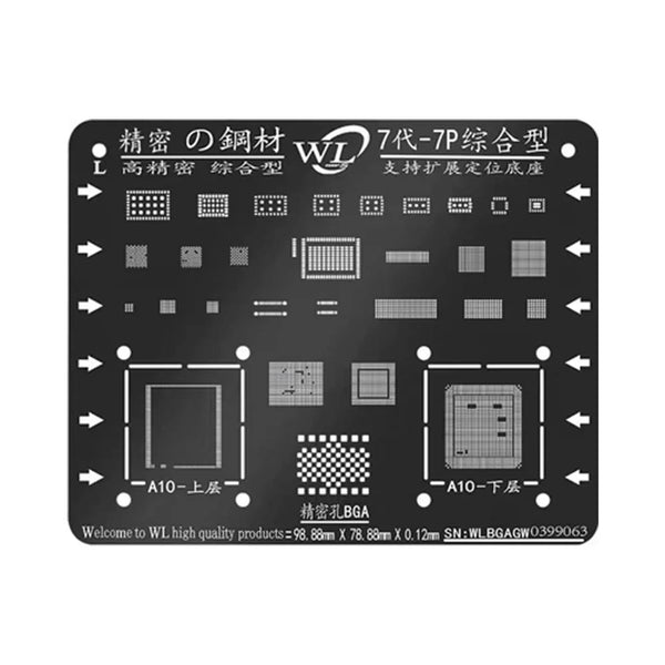 Plantilla de reballing WL para iPhone 7