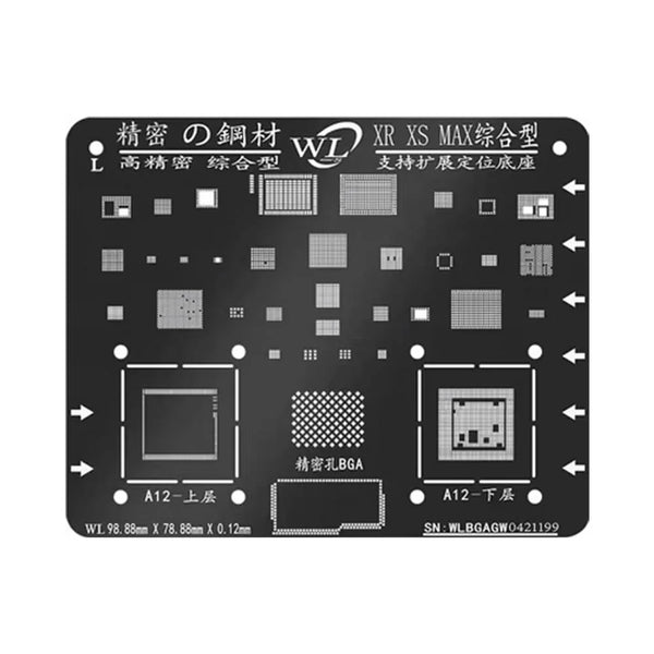 Plantilla de reballing WL para iPhone XR y XS Max