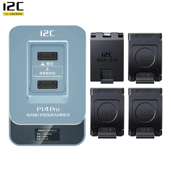 Programador i2C P14 Pro (módulos BGA60, BGA70, BGA110 y BGA315) para iPhone 4 a 15 y iPad con memoria NAND