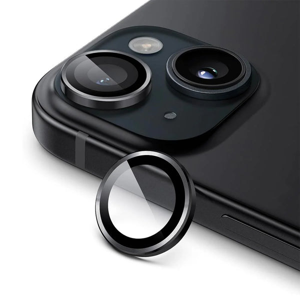 Protector de lente negro para Apple iPhone 15 y 15 Plus