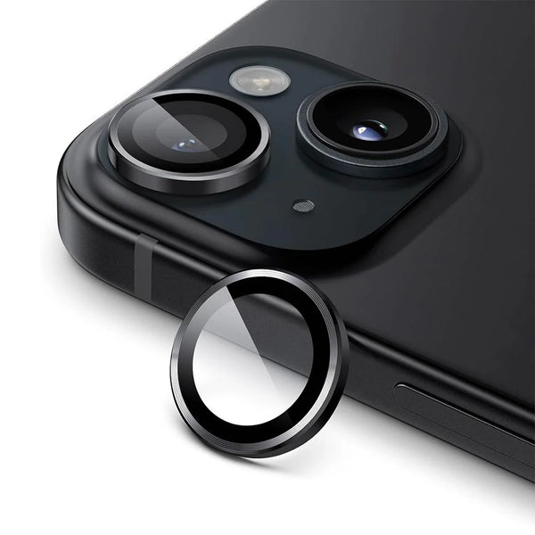 Protector de lente negro para Apple iPhone 16 y 16 Plus